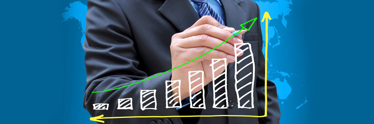 Grafico de ventas en crecimiento
