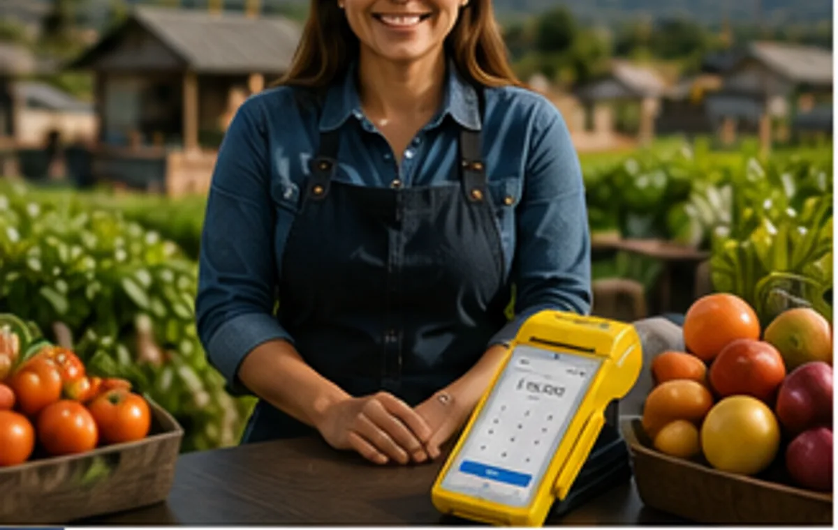 Comerciante regional usando Point Smart 2 en su negocio