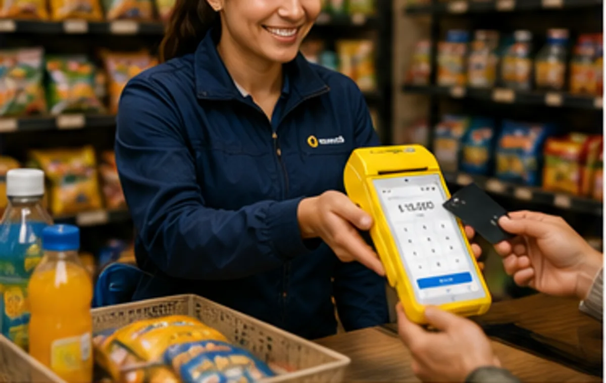 Cliente pagando Point Smart 2 en un local de barrio